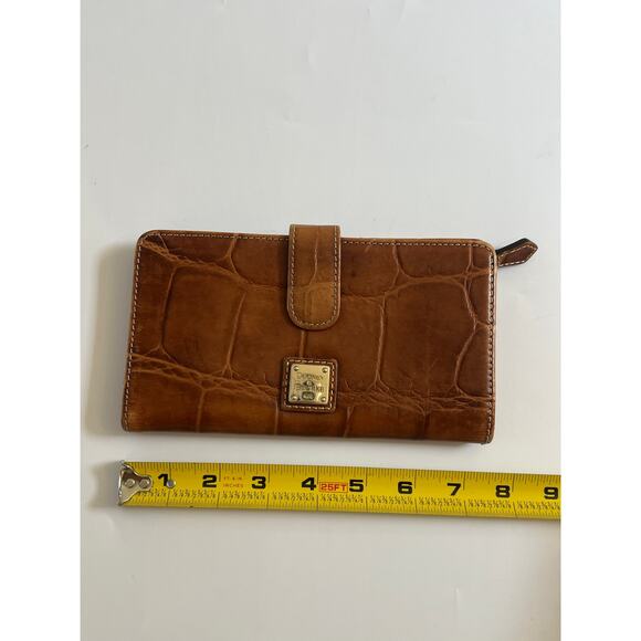 Dooney & Bourke Denison Flap Wallet Brown Leather Old Money Quiet Luxury - Picture 16 of 16